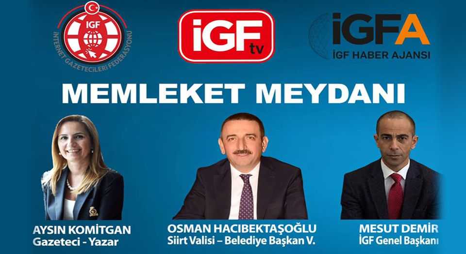 Hoşgeldin İGF TV... İlk konuğumuz Siirt Valisi ve Belediye Başkan Vekili Osman Hacıbektaşoğlu (CANLI YAYIN)