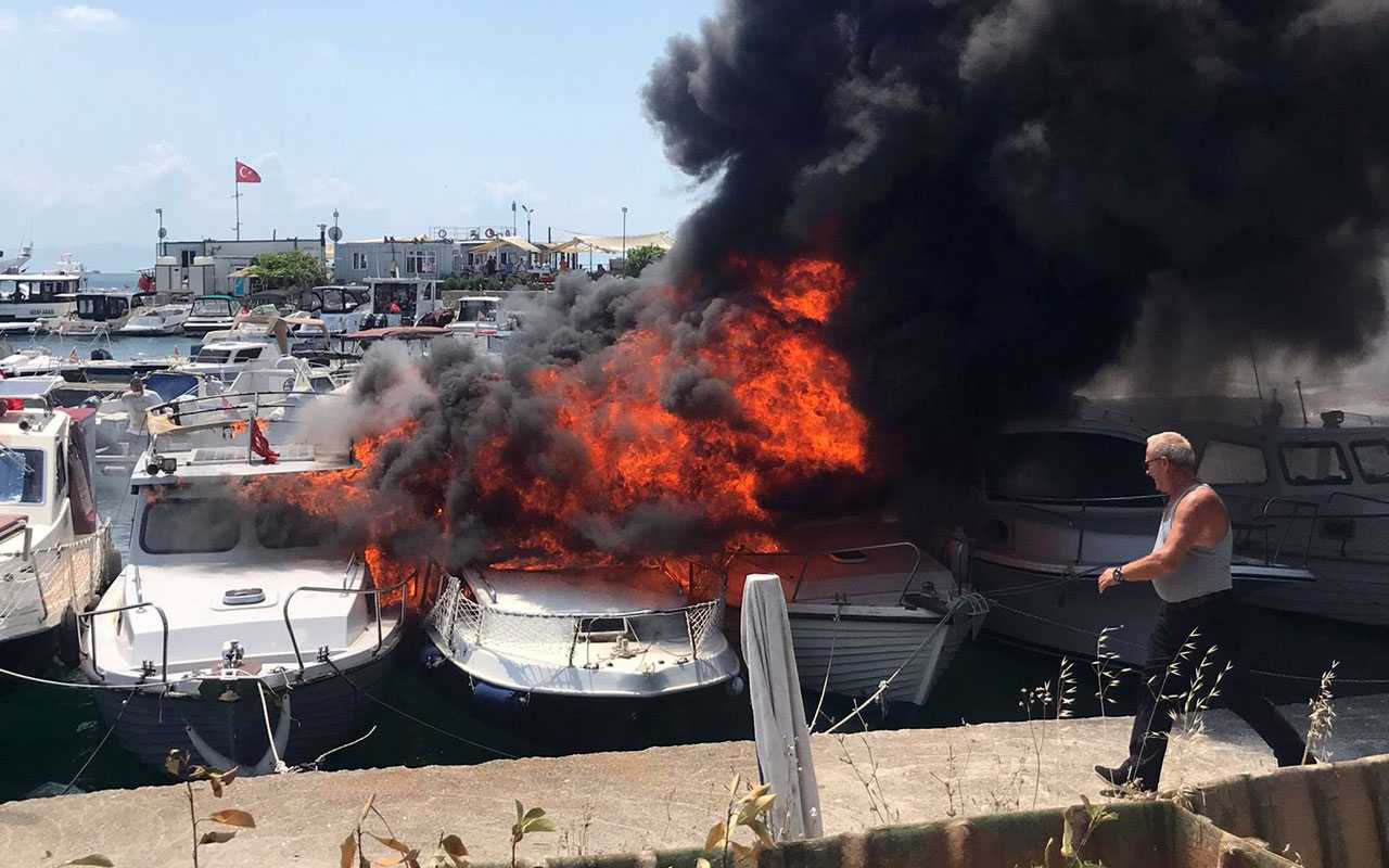 İstanbul Maltepe’de tekneler cayır cayır yandı!