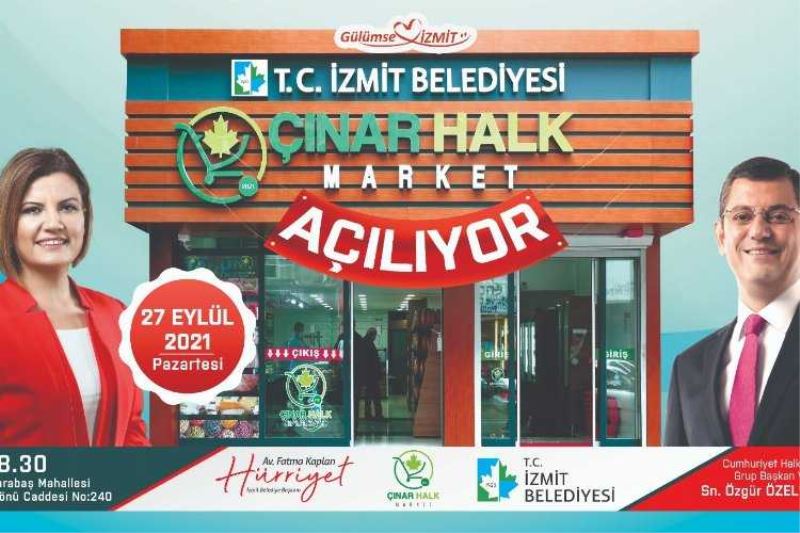 Başkan Hürriyet ve CHPli Özel Çınar Halk Marketi açıyor