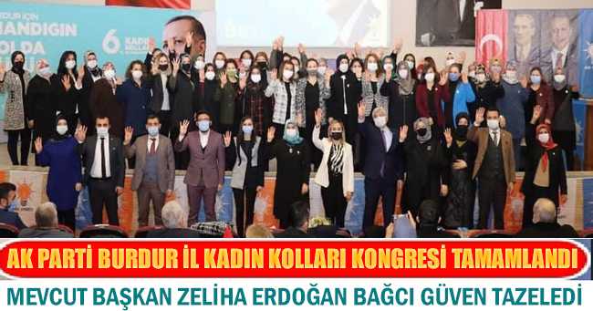 AK Parti Burdur İl Kadın Kolları Kongresi tamamlandı