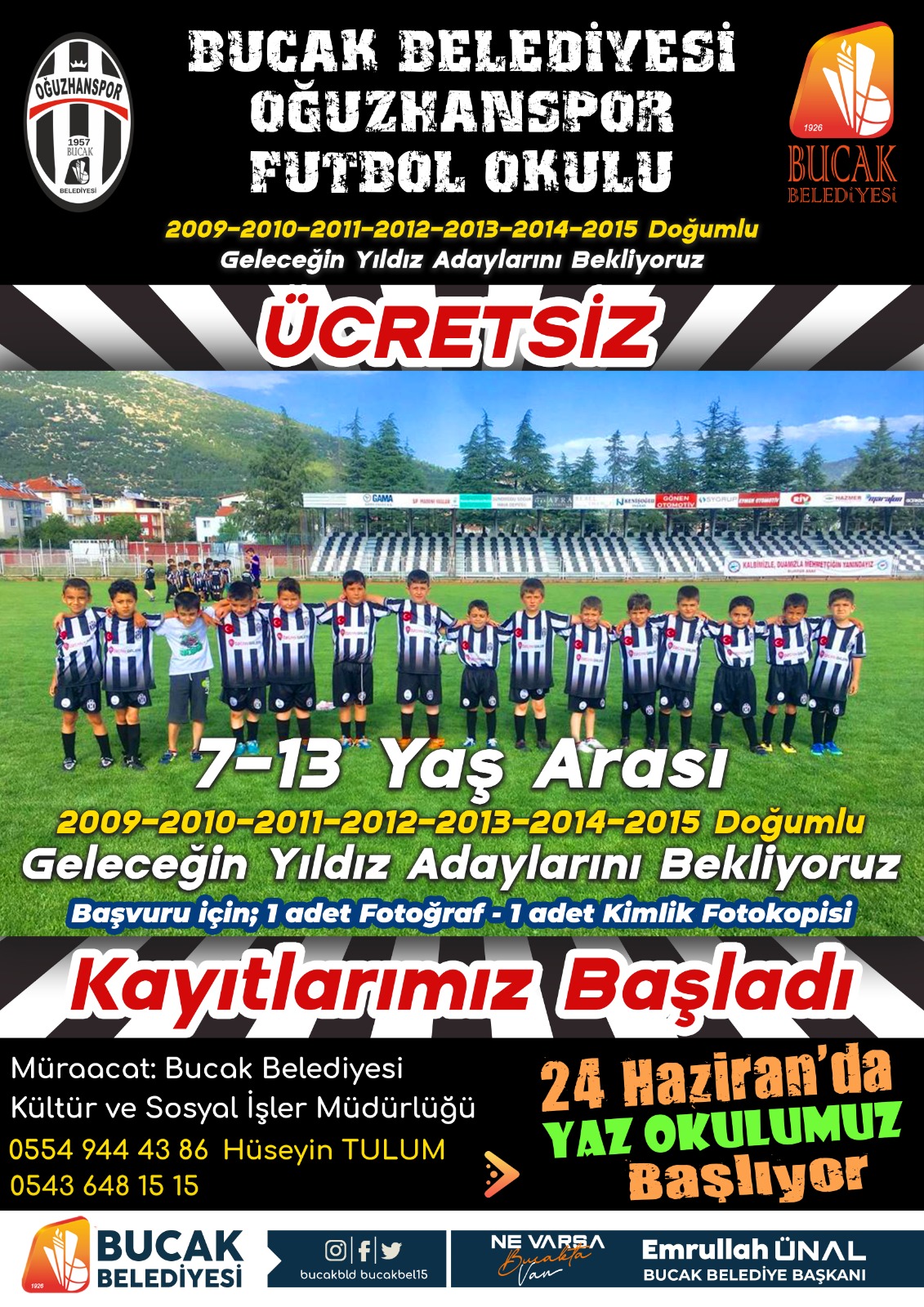 Bucak Belediyesi Oğuzhanspor Şehrin Çocuklarını Yaz Futbol Okulunda Buluşturuyor