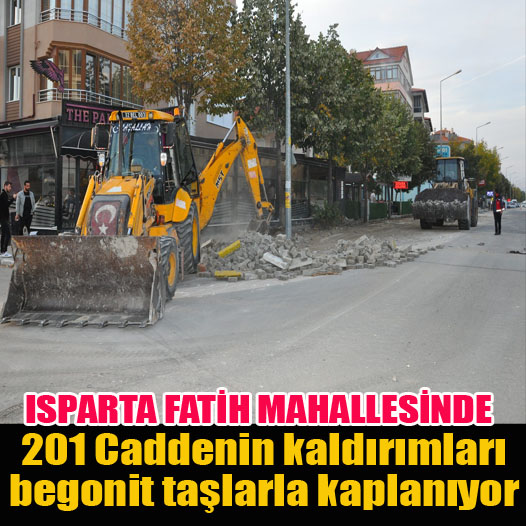 201 Caddenin kaldırımları begonit taşlarla kaplanıyor