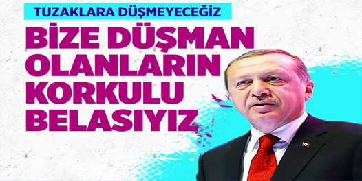 Cumhurbaşkanı Erdoğan: Dünyada bize düşman olanların korkulu belasıyız