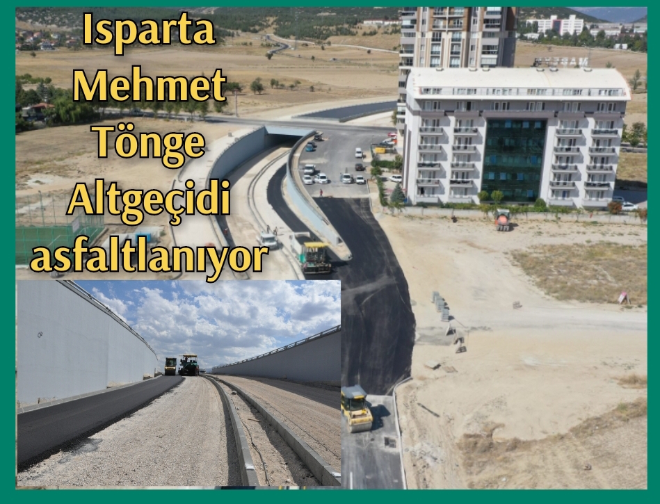 Mehmet Tönge Altgeçidi asfaltlanıyor
