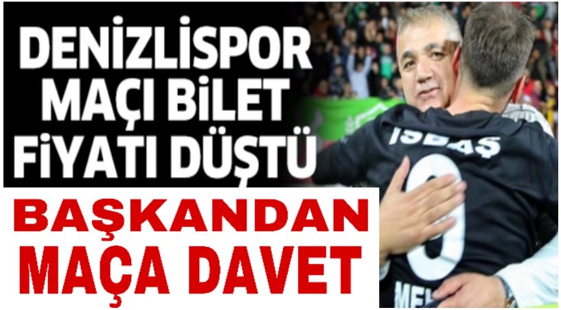 DENİZLİSPOR MAÇI BİLET FİYATI GÜNCELLENDİ