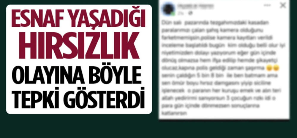 Yaşadığı hırsızlık olayına böyle tepki gösterdi