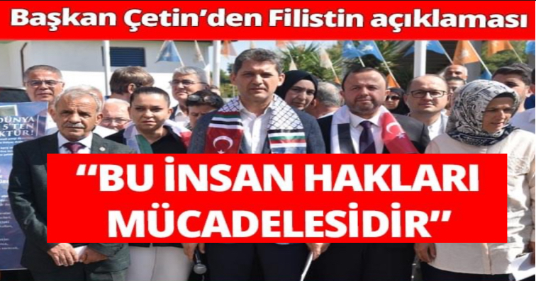 AK Parti İnsan Hakları Başkanlığında eş zamanlı Filistin açıklaması!