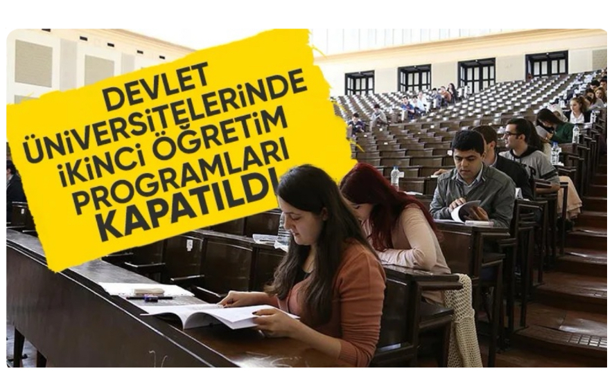 Devlet üniversitelerinde ikinci öğretim programları kapatıldı