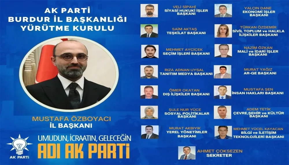 AK Parti Burdur il yönetiminde yürütme kurulu belirlendi