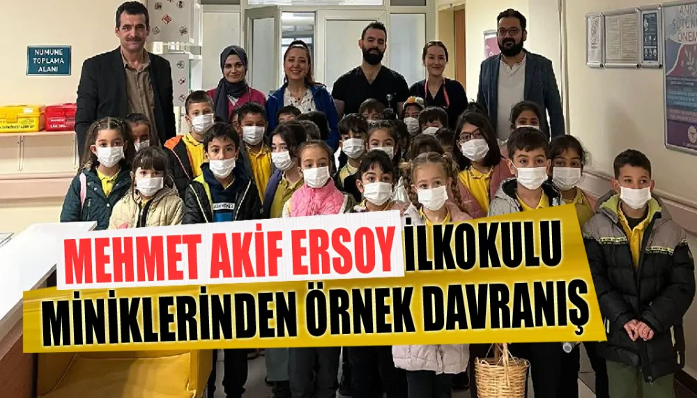 Mehmet Akif Ersoy İlkokulu miniklerinden örnek davranış