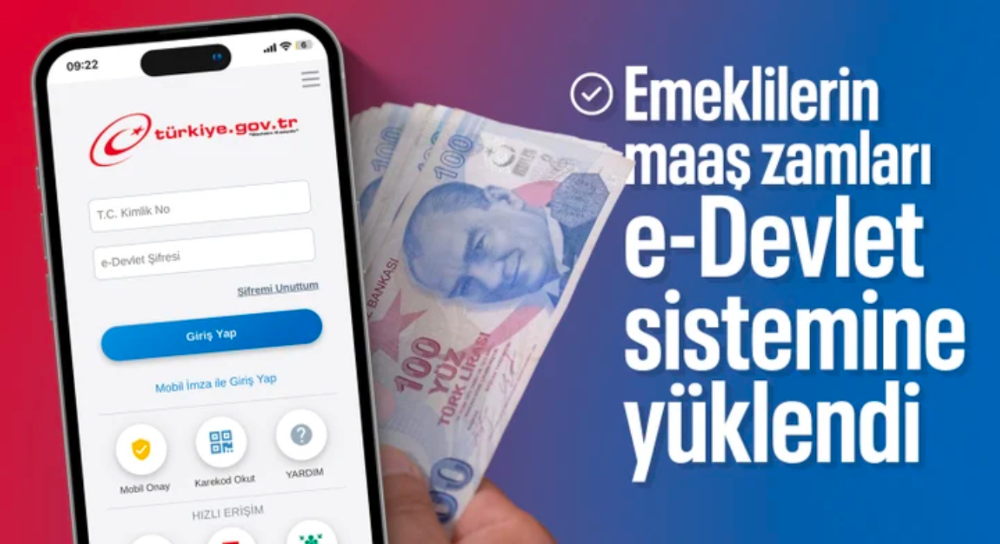 Emeklilerin maaş zamları e-Devlet