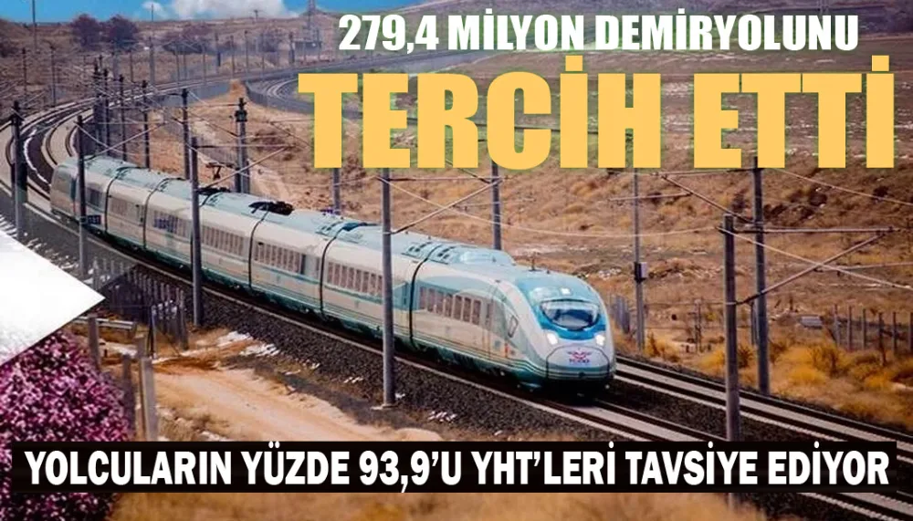 279,4 milyon demiryolunu tercih etti