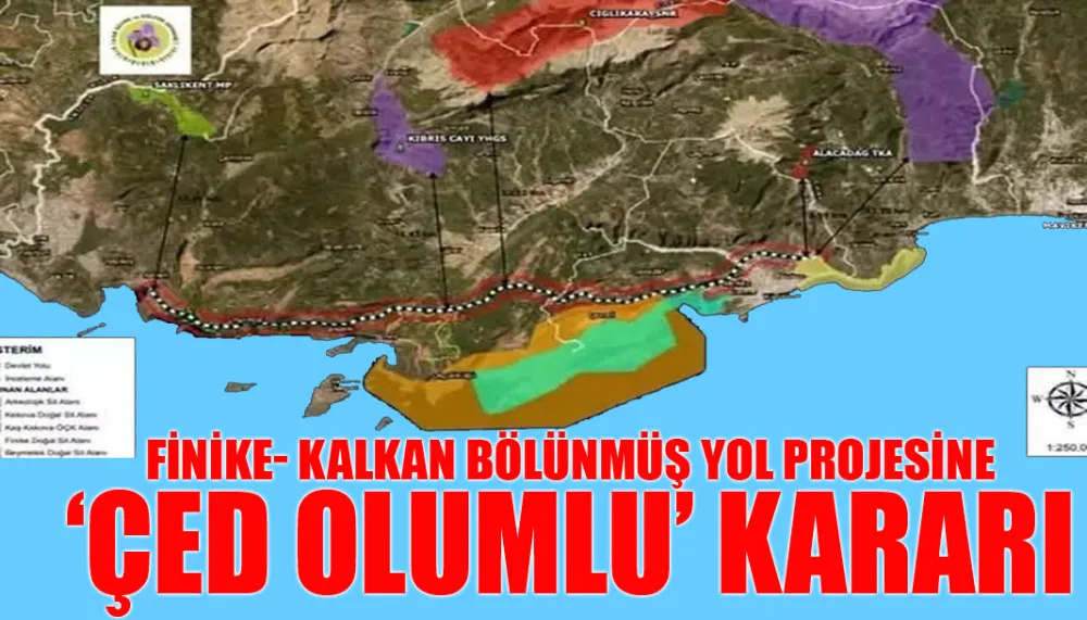 Finike- Kalkan bölünmüş yol projesine ‘ÇED olumlu’ kararı