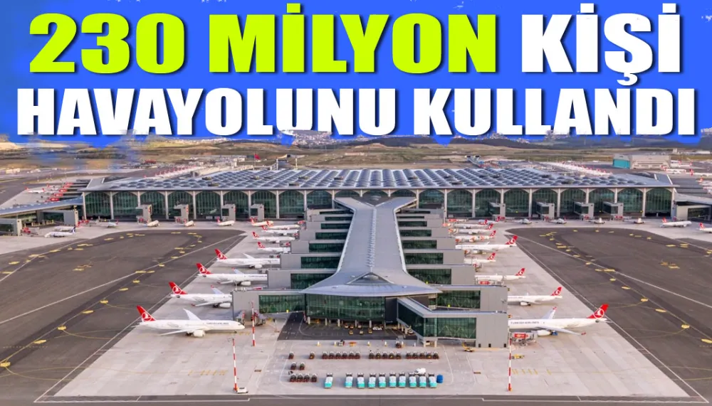 230 milyon kişi havayolunu kullandı