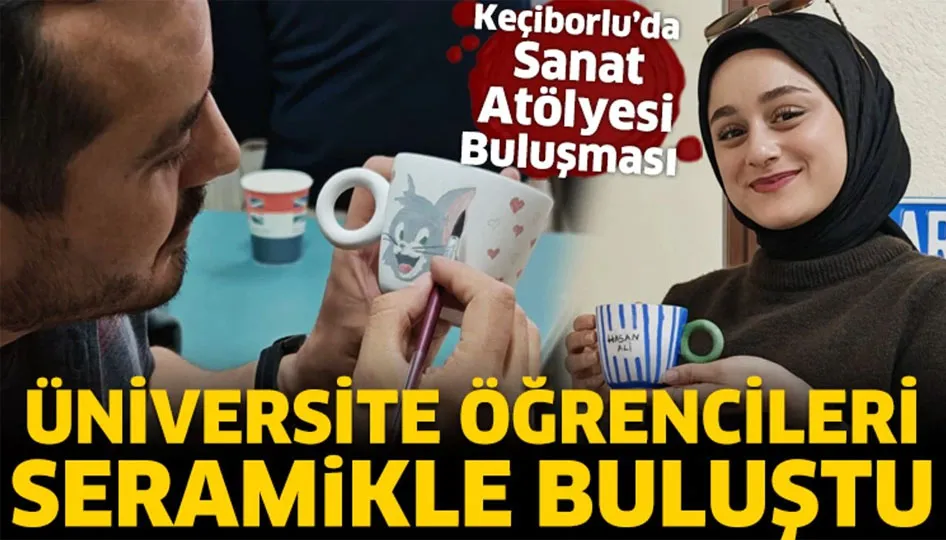 Keçiborlu seramik atölyesi öğrencilerden yoğun ilgi gördü