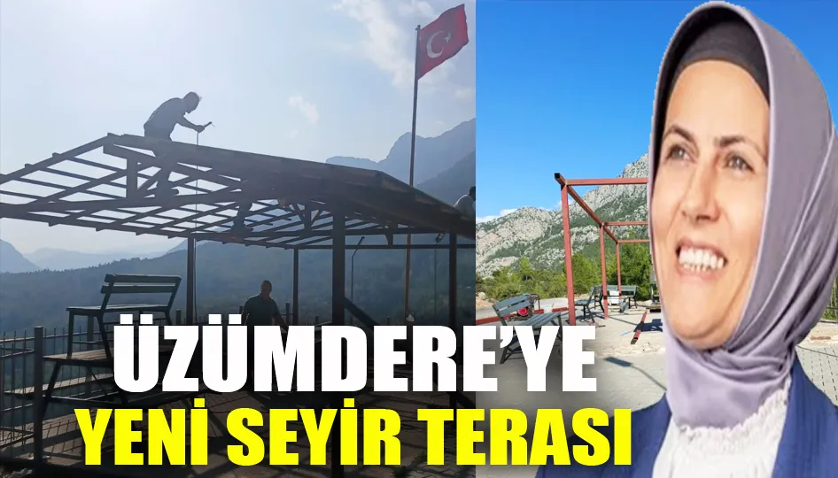 İbradı belediyesi üzümdere’ye yeni seyir terası kazandırdı