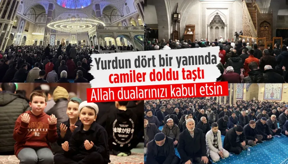 Camiler Berat Gecesi için doldu