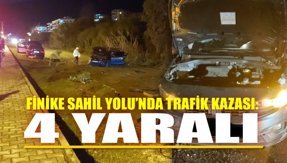 Finike sahil yolu’nda trafik kazası: 4 Yaralı