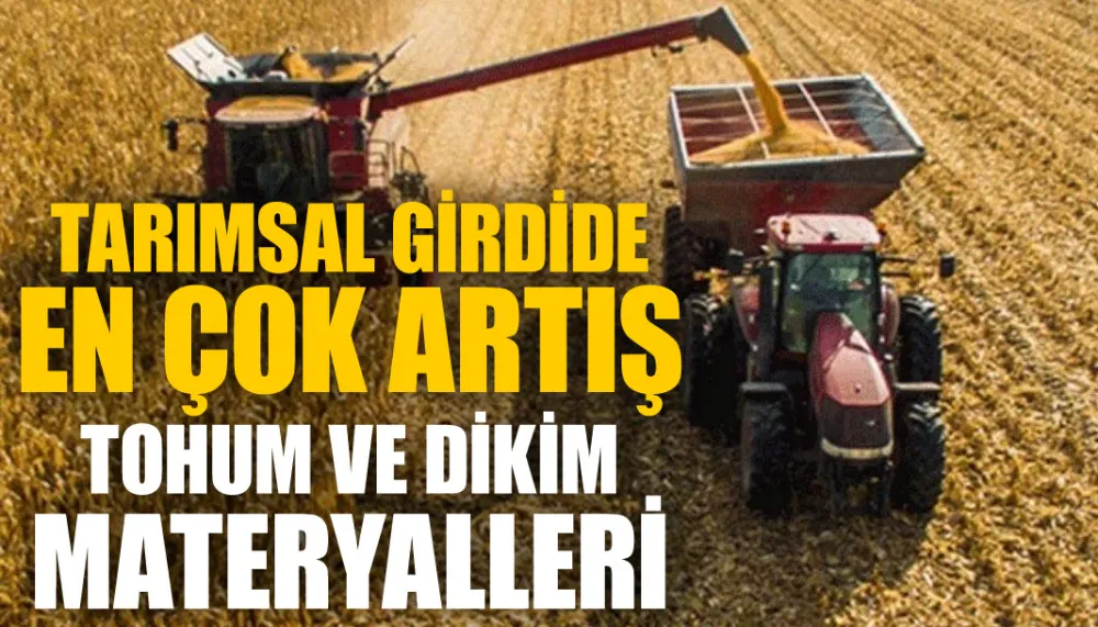 Tarımsal girdide en çok artış tohum ve dikim materyalleri