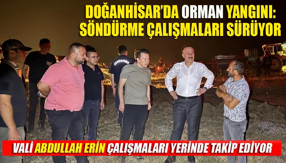 Doğanhisar’da orman yangını: Söndürme çalışmaları sürüyor