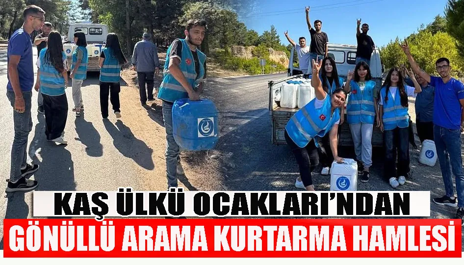 Kaş Ülkü ocakları’ndan gönüllü arama kurtarma hamlesi