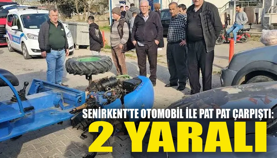 Senirkent’te otomobil ile pat pat çarpıştı: 2 yaralı