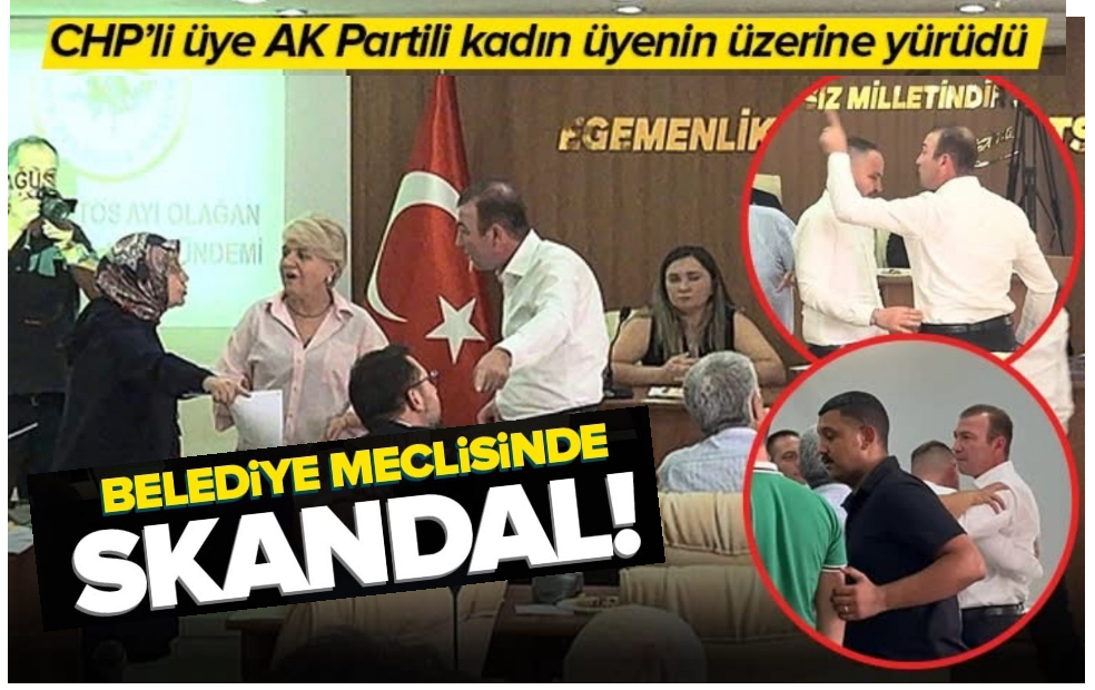 Burdur Belediye Meclisi’nde büyük skandal CHP’li üye kadın Üyenin üzerine yürüdü