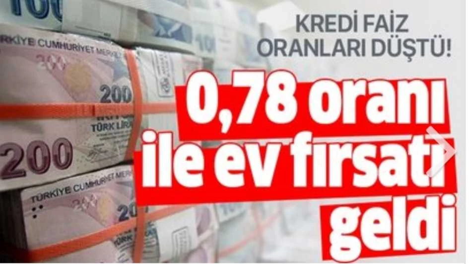 0.78 fırsatı! Aralık ayı konut kredi faizi düştü mü? Ziraat Bankası, Halkbank...