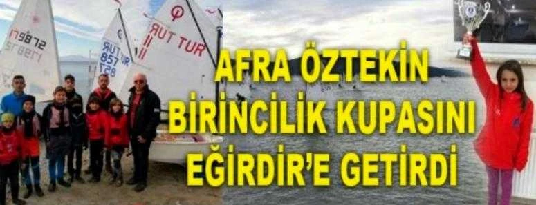 Eğirdir Belediyespor Yelkencisi Afra Öztekin Birinci Oldu