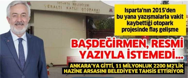 ANKARA’YA GİTTİ, 11 MİLYONLUK 2200 M2’LİK HAZİNE ARSASINI BELEDİYEYE TAHSİS ETTİRİYOR