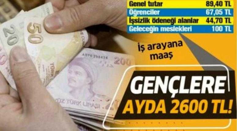 Gençlere 2.600 TL