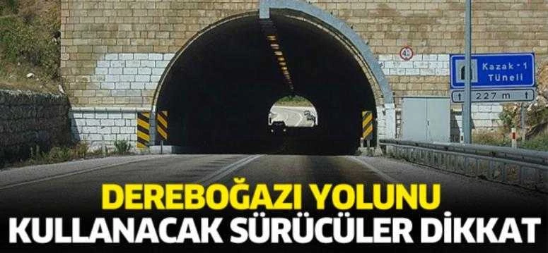 Isparta Dereboğazı yolunu kullanacak sürücüler dikkat
