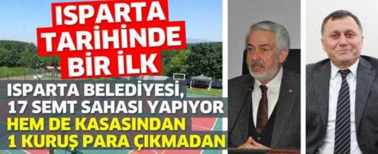 Isparta Belediyesinden 17 Semt Sahası