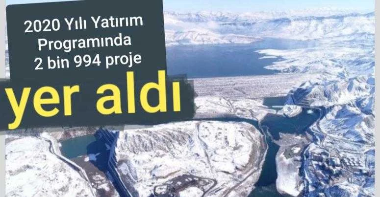 2020 Yılı Yatırım Programında 2 bin 994 proje yer aldı