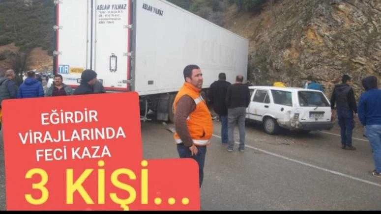 Yıne Eğirdir virajları yine kaza