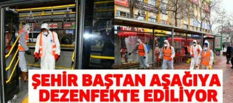 Isparta baştan aşağıya dezenfekte ediliyor