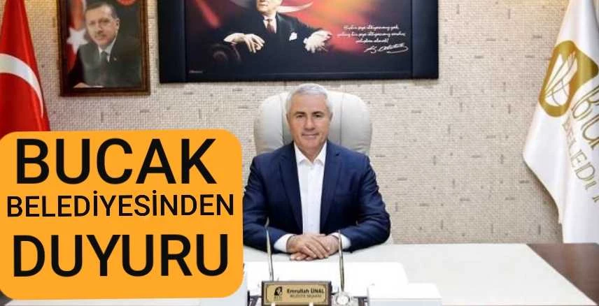 BUCAK BELEDİYESİNDEN DUYURU