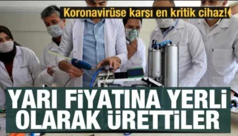 Yerli Solunum Cihazları Yarı Fiyatta Üretililiyor