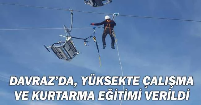 Davraz’da, Yüksekte Çalışma ve Kurtarma Eğitimi Verildi