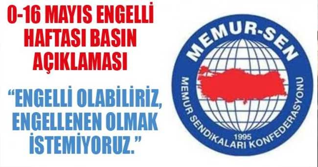 0-16 MAYIS ENGELLİ HAFTASI BASIN AÇIKLAMASI