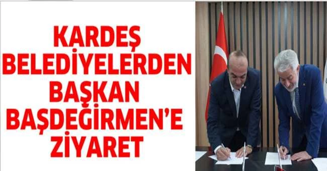 KARDEŞ BELEDİYELERDEN, BAŞKAN BAŞDEĞİRMEN’E ZİYARET