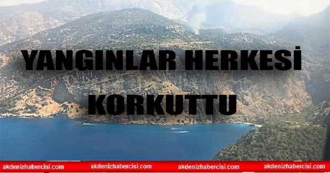 AKDENİZDE KORKUTAN YANGINLAR
