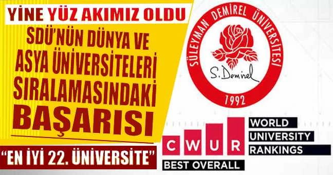 SDÜ’ nün Dünya ve Asya Üniversiteleri Sıralamasındaki Başarısı