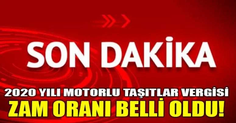 2020 yılı Motorlu Taşıtlar Vergisi zam oranı belli oldu!