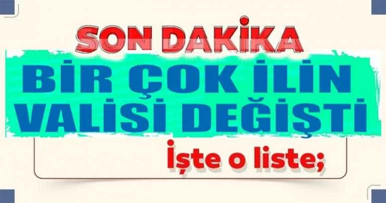 İŞTE 2020 VALİLER KARARNAMESİ