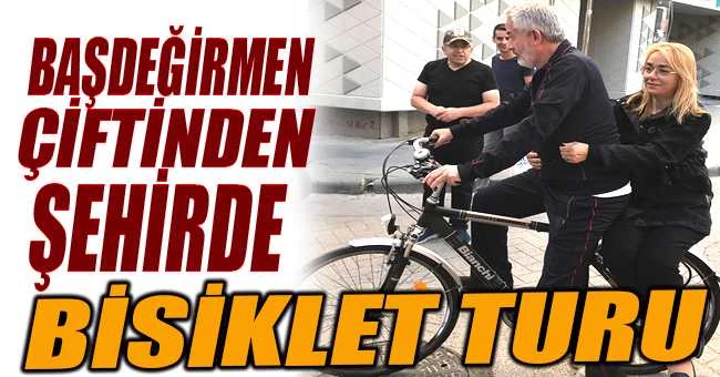 BAŞDEĞİRMEN ÇİFTİNDEN ŞEHİRDE BİSİKLET TURU