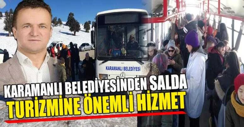 KARAMANLI BELEDİYESİNDEN SALDA TURİZMİNE ÖNEMLİ HİZMET