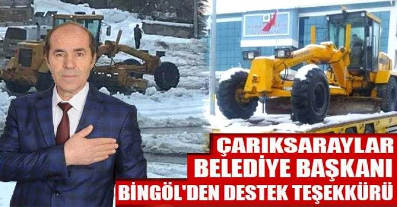 ÇARIKSARAYLAR BELEDİYE BAŞKANI BİNGÖL