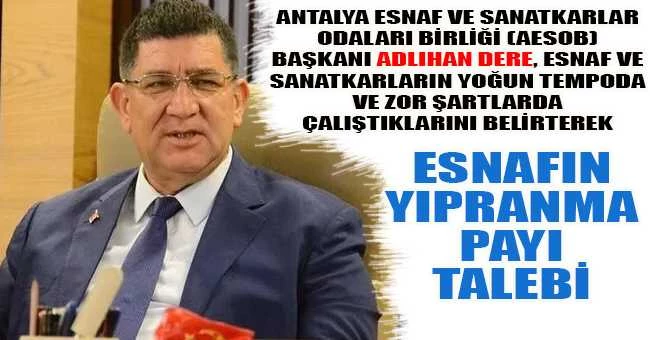 Esnafın yıpranma payı talebi