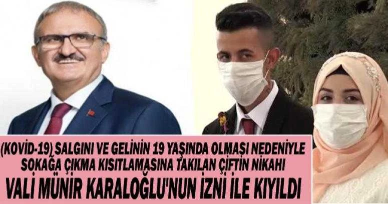 GENÇLERİN EVLİLİK İMDADINA VALİ KARALOĞLU YETİŞTİ